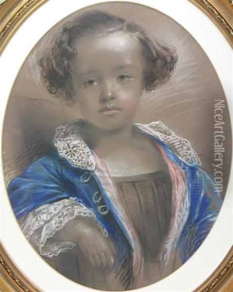 Portrait Of Alexander W. Inglis, Son Of Right Hon. John Inglis Oil Painting - William Crawford