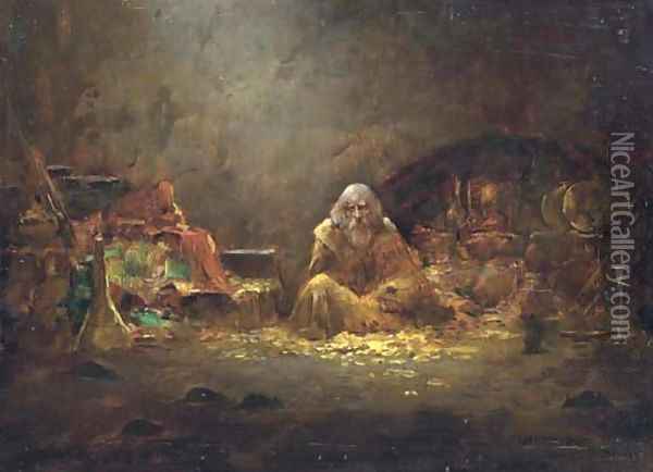 The Alchemist Oil Painting - William A. Breakspeare