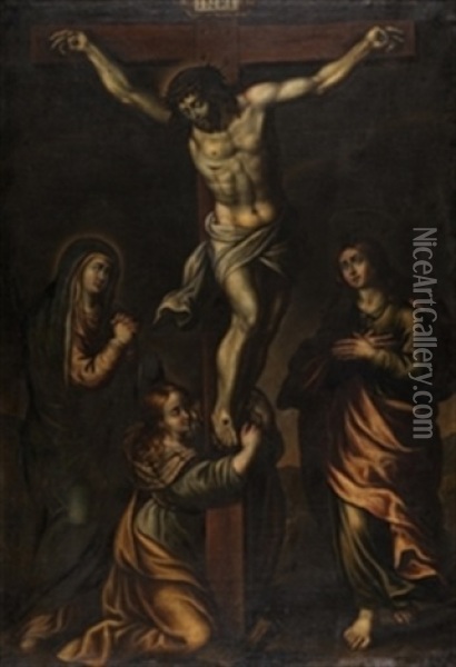 Crucifixion Oil Painting - Luis Tristan De Escamilla