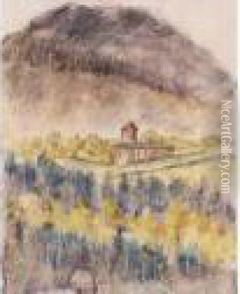 Eglise En Montagne. Oil Painting - Pierre Bonnard