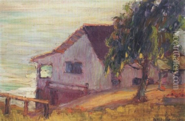 A House At Laguna Beach Oil Painting - Anna Althea Hills
