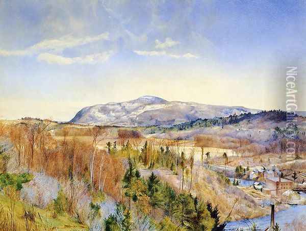 Mt. Everett from Monument Mountain in April Oil Painting - Henry Roderick Newman