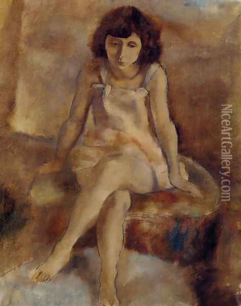 Seated Woman II Oil Painting - Jules Pascin