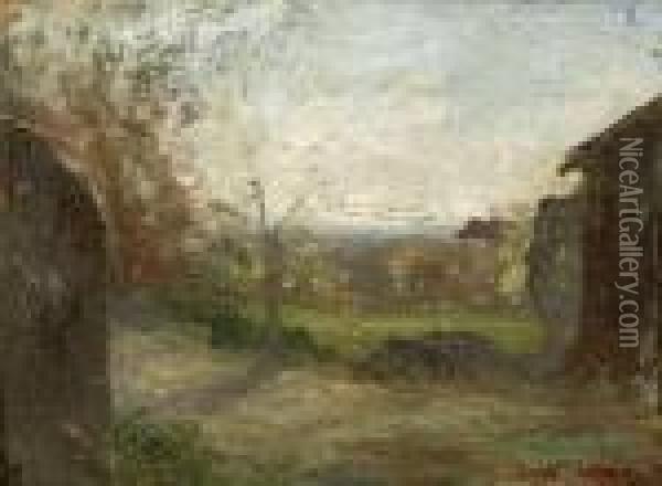 Paysage. Oil Painting - Francois Auguste Ravier