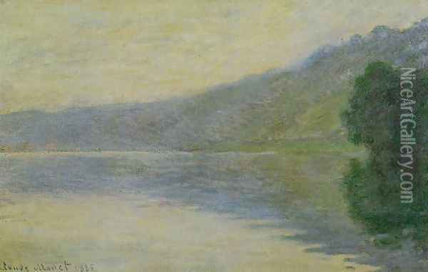 The Seine At Port Villez Harmony In Blue Oil Painting - Claude Oscar Monet