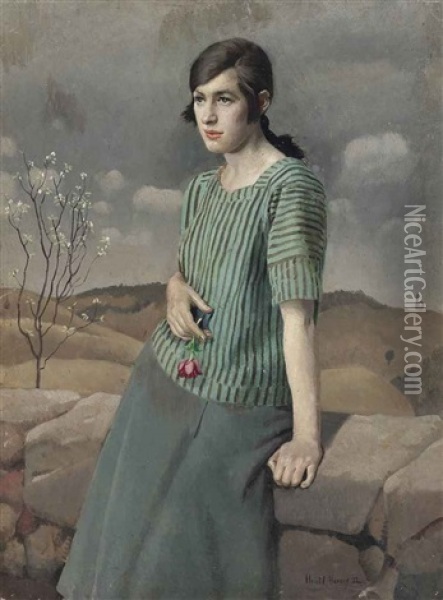 Clara Oil Painting - Harold Harvey