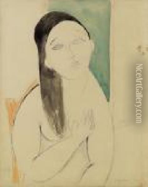 Jeune Femme Oil Painting - Amedeo Modigliani