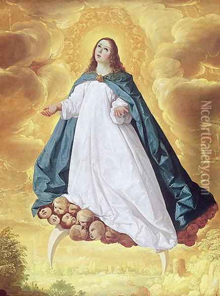 The Immaculate Conception, c.1628-30 Oil Painting - Francisco De Zurbaran