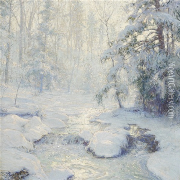 Sunlight On December Snow Oil Painting - Walter Launt Palmer