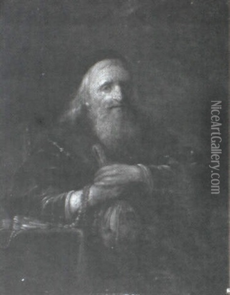 Old Man With A Money Bag Oil Painting -  Rembrandt van Rijn