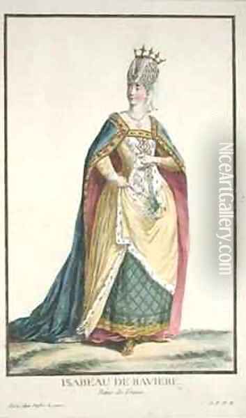 Queen Isabelle of Bavaria 1371-1435 Oil Painting - Pierre Duflos