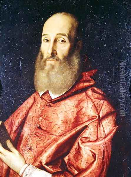 Cardinal Antoine Perronot de Granvelle 1517-86 Oil Painting - Scipione Pulzone