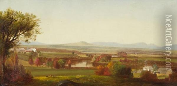 On The Kennebec Oil Painting - Harrison Bird Brown
