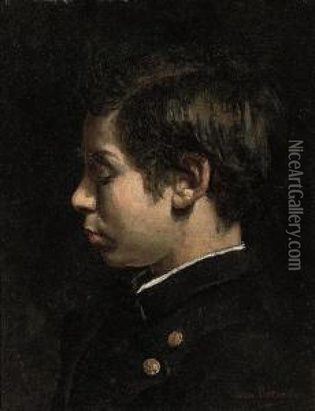 Portrait De Jeune Garcon Oil Painting - Jean-Georges Beraud