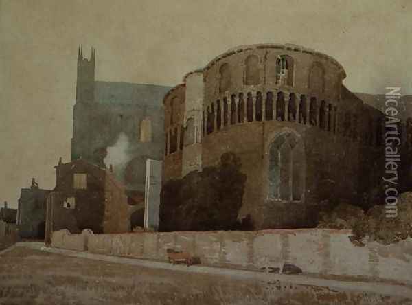 St. Luke's Chapel Norwich Cathedral, 1808 Oil Painting - John Sell Cotman