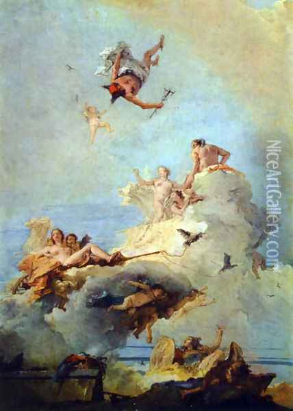 Olymp Oil Painting - Giovanni Battista Tiepolo