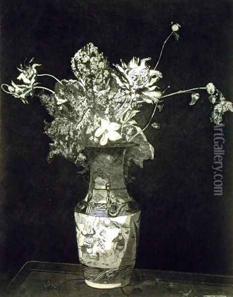 LAgonie des Fleurs, 1890-95 Oil Painting - Theodore Roussel