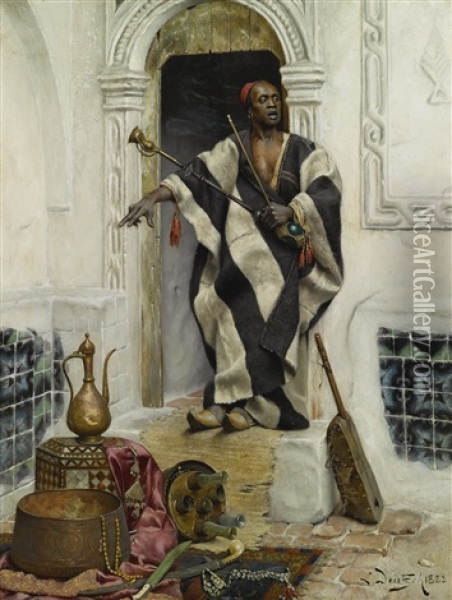 The Della'l, Cairo Oil Painting - Ludwig Deutsch