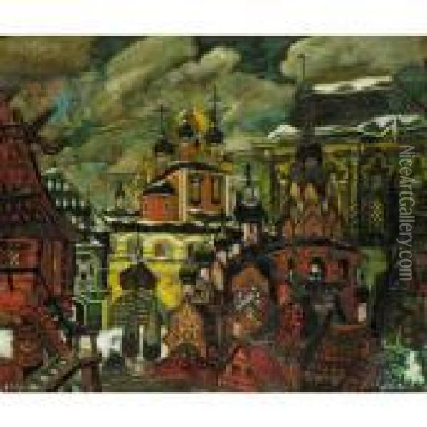 Moscow Oil Painting - Leonid Mikhailovich