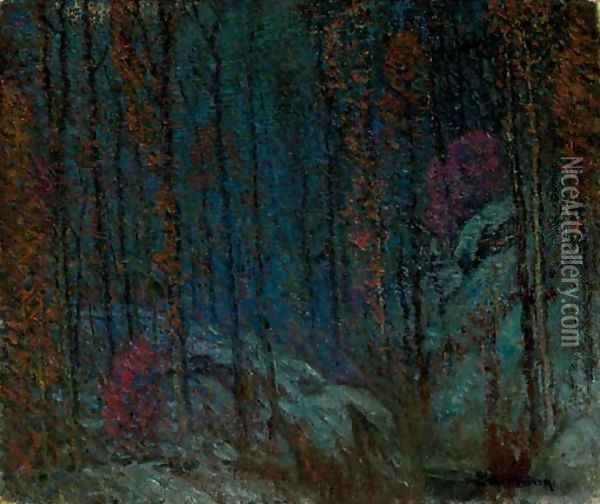 Dark Mood in the Woods Oil Painting - John Joseph Enneking