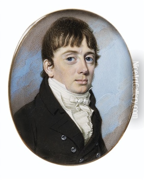 Portrait De Jeune Homme Oil Painting - Thomas Richmond