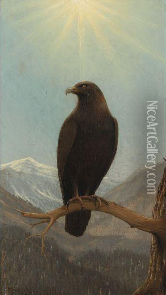 Golden Eagle Oil Painting - Joseph Rusling Meeker