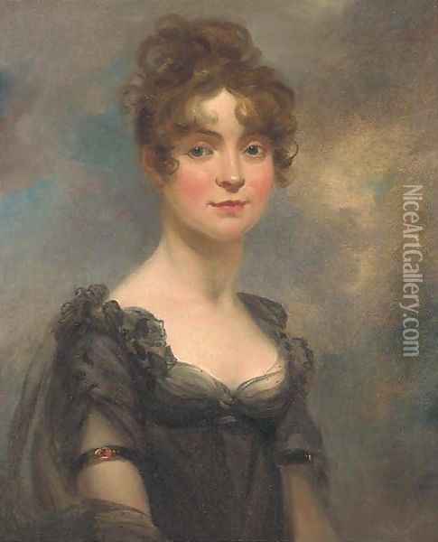 Portrait of Harriet Leonard Bull Oil Painting - Arthur William Devis