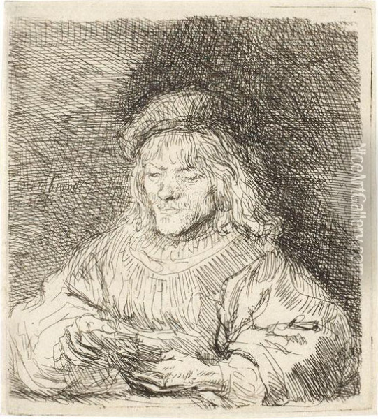 Der Kartenspieler Oil Painting - Rembrandt Van Rijn
