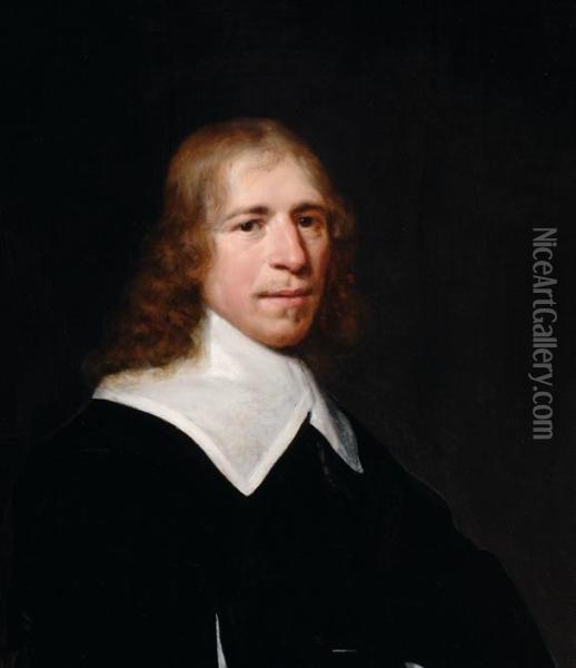 Portrait Of Adriaan Vanbredehoff De Vicq Oil Painting - Jan Anthonisz Van Ravesteyn