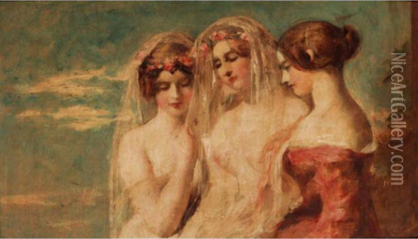 Bridesmaids Oil Painting - William Etty