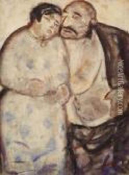 Judisches Paar Oil Painting - Christian Rohlfs