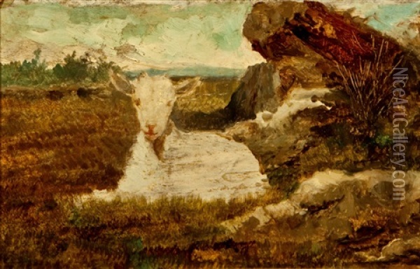 Pastorcilla (estudio) Oil Painting - Joaquin Agrasot y Juan