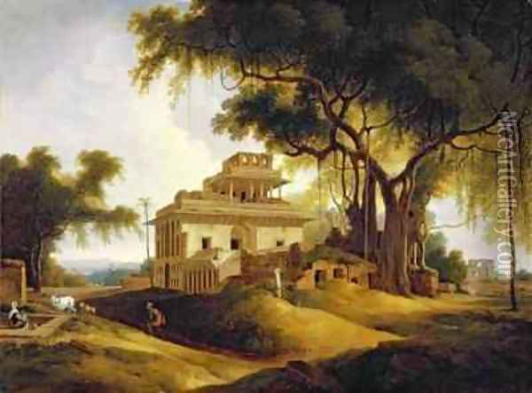 Ruins of the Naurattan Sasaram Bihar Oil Painting - Thomas Daniell
