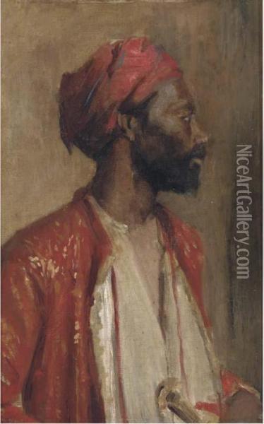 Study Of A North African Oil Painting - Leopold Carl Muller
