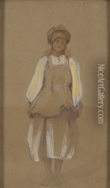 Girl Oil Painting - Ilya Repin