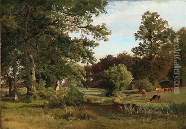 View From Dragsholm Park Oil Painting - Johann Georg Paul Mohr