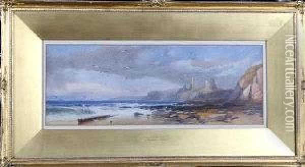 Dunstanburgh Castle Oil Painting - James Burrell-Smith
