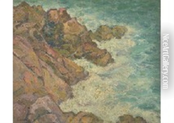 Sea Oil Painting - Takeshiro Kanokogi