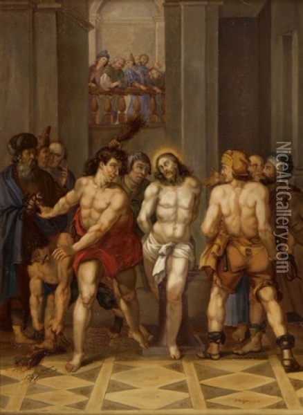 Geisselung Christi Oil Painting - Joseph Bolzern