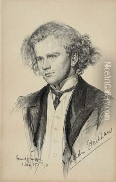 Portrat Des Pianisten Wilhelm Backhaus. Oil Painting - Ismael Gentz