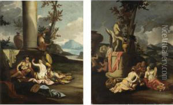Scene Mitologiche Oil Painting - Giulio Carpione