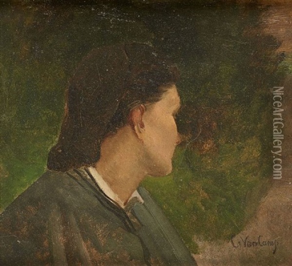Jeune Femme De Profil Oil Painting - Camille Van Camp