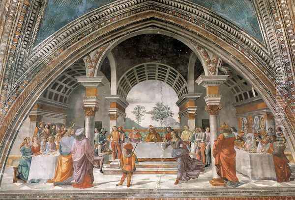 Herod's Banquet Oil Painting - Domenico Ghirlandaio