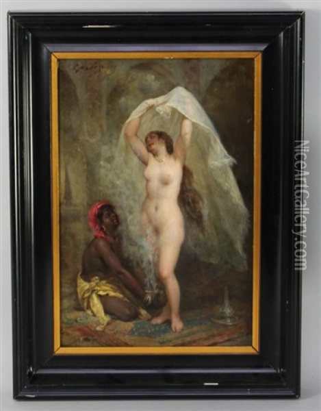 Nu Orientaliste Oil Painting - Jean Raymond Hippolyte Lazerges