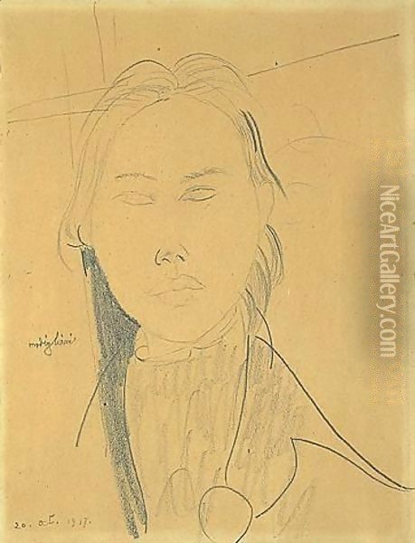 Portrait De Soutine Oil Painting - Amedeo Modigliani