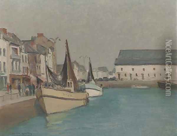 Le Croisic, Brittany Oil Painting - French School