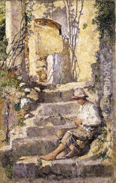 Villa Fiori - Anacapri Oil Painting - Alois Boudry