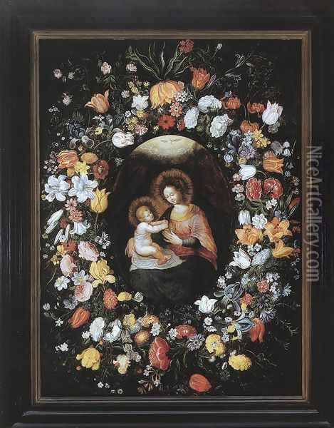 Holy Virgin and Child Oil Painting - Ambrosius Brueghel