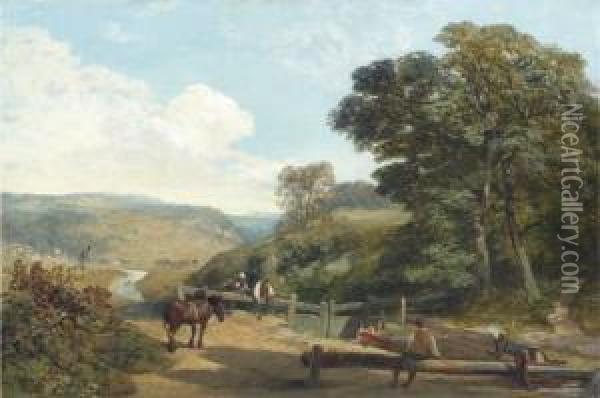 Canal View, Tormorden Vale Oil Painting - James Peel