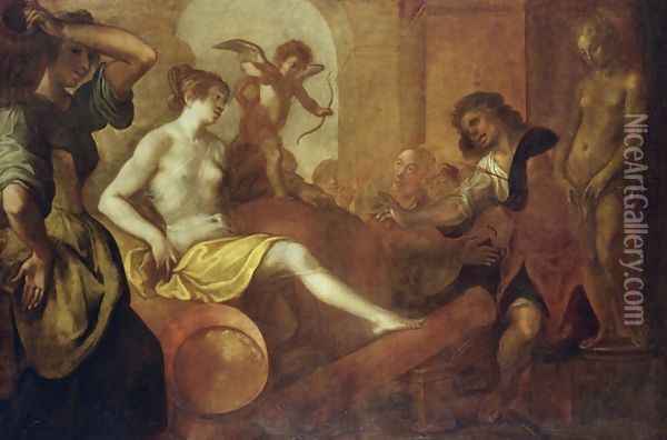 Venus in Pygmalions Workshop Oil Painting - Mattaeus Gundelach